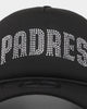 New Era San Diego Padres Rhinestone Trucker 9FORTY A-Frame Snapback Black