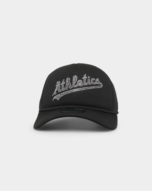 New Era Oakland Athletics Rhinestone Trucker 9FORTY A-Frame Snapback Black