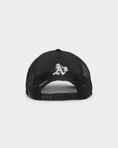 New Era Oakland Athletics Rhinestone Trucker 9FORTY A-Frame Snapback Black