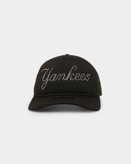New Era New York Yankees 'Rhinestone' Trucker 9FORTY A-Frame Snapback Black