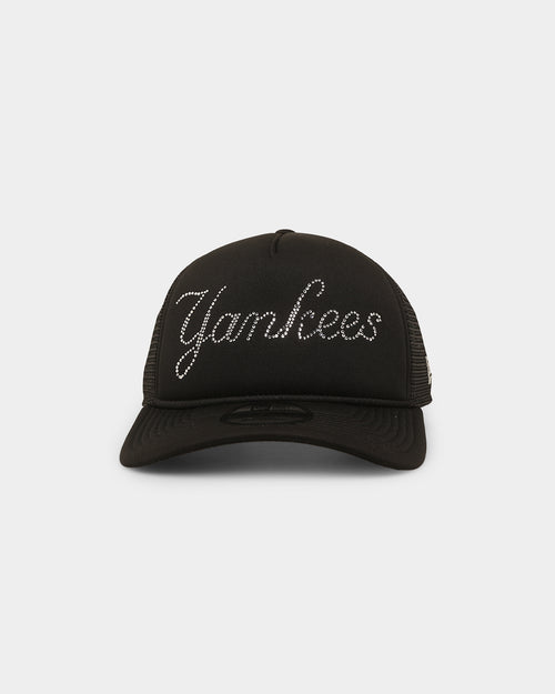 New Era New York Yankees 'Rhinestone' Trucker 9FORTY A-Frame Snapback Black