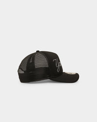 New Era New York Yankees 'Rhinestone' Trucker 9FORTY A-Frame Snapback Black