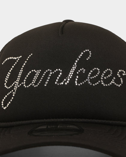 New Era New York Yankees 'Rhinestone' Trucker 9FORTY A-Frame Snapback Black