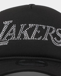 New Era Los Angeles Lakers Rhinestone Trucker 9FORTY A-Frame Snapback Black