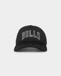 New Era Chicago Bulls Rhinestone Trucker 9FORTY A-Frame Snapback Black