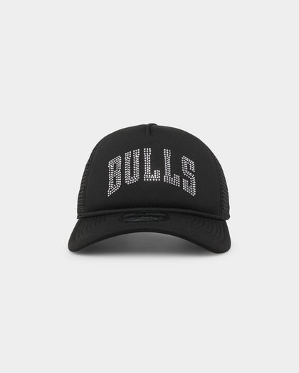 New Era Chicago Bulls Rhinestone Trucker 9FORTY A-Frame Snapback Black
