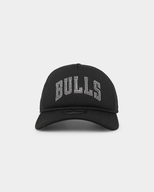 New Era Chicago Bulls Rhinestone Trucker 9FORTY A-Frame Snapback Black