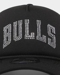 New Era Chicago Bulls Rhinestone Trucker 9FORTY A-Frame Snapback Black