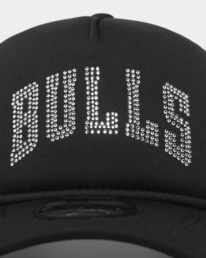 New Era Chicago Bulls Rhinestone Trucker 9FORTY A-Frame Snapback Black