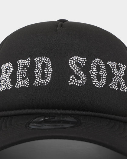 New Era Boston Red Sox Rhinestone Trucker 9FORTY A-Frame Snapback Black
