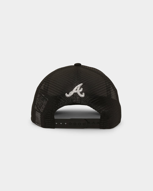 New Era Atlanta Braves 'Rhinestone' Trucker 9FORTY A-Frame Snapback Black
