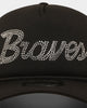 New Era Atlanta Braves 'Rhinestone' Trucker 9FORTY A-Frame Snapback Black
