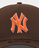 New Era New York Yankees 'Walnut Orange' 9FORTY A-Frame Snapback Brown/Orange