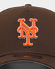 New Era New York Mets 'Walnut Orange' 9FORTY A-Frame Snapback Brown/Orange