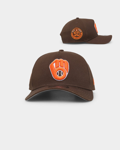 New Era Milwaukee Brewers 'Walnut Orange' 9FORTY A-Frame Snapback Brown/Orange