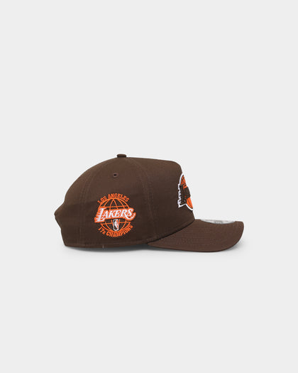 New Era Los Angeles Lakers 'Walnut Orange' 9FORTY A-Frame Snapback Brown/Orange