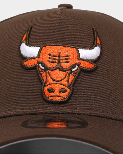 New Era Chicago Bulls 'Walnut Orange' 9FORTY A-Frame Snapback Brown/Orange