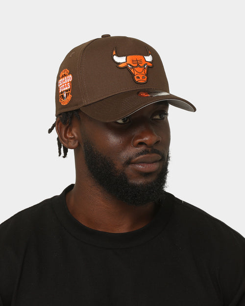 New Era Chicago Bulls 'Walnut Orange' 9FORTY A-Frame Snapback Brown/Orange