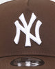New Era New York Yankees 'Walnut' 9FORTY A-Frame Snapback Dark Brown