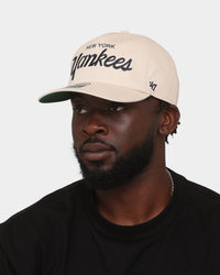 47 Brand New York Yankees Nantasket Script '47 Captain DT Snapback Bone