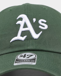 47 Brand Oakland Athletics Clean Up Strapback Dark Green