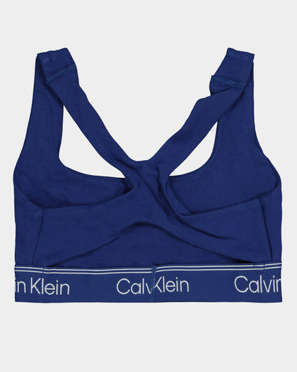 Calvin Klein Women's Athletic Unlined Bralette Blue Depth