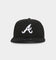 New Era Atlanta Braves 9FIFTY High Profile Retro Crown Snapback Black/White
