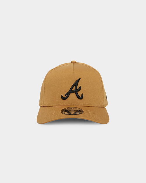 New Era Atlanta Braves 'Wheat/Grey Undervisor' 9FORTY A-Frame Snapback Wheat/Black