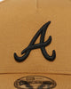 New Era Atlanta Braves 'Wheat/Grey Undervisor' 9FORTY A-Frame Snapback Wheat/Black