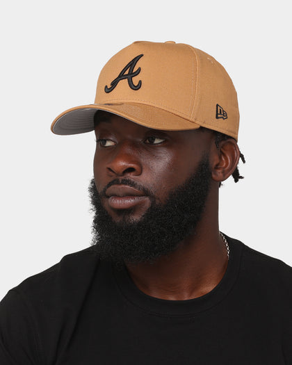 New Era Atlanta Braves 'Wheat/Grey Undervisor' 9FORTY A-Frame Snapback Wheat/Black