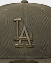 New Era Los Angeles Dodgers 'Core Olive Tonal' 59FIFTY Fitted Olive