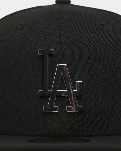 New Era Los Angeles Dodgers 'Metal Badge' 59FIFTY Fitted Black/Silver