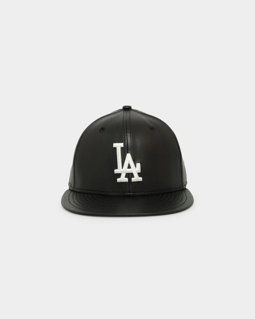 New Era Los Angeles Dodgers 'Core PU Leather' 59FIFTY Fitted Black/White
