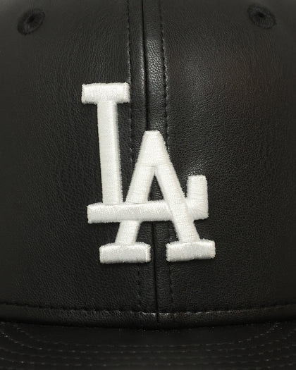 New Era Los Angeles Dodgers 'Core PU Leather' 59FIFTY Fitted Black/White