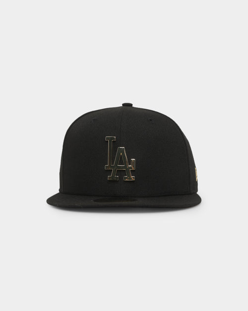 New Era Los Angeles Dodgers  'Metal Badge' 59FIFTY Fitted Black/Gold Metal