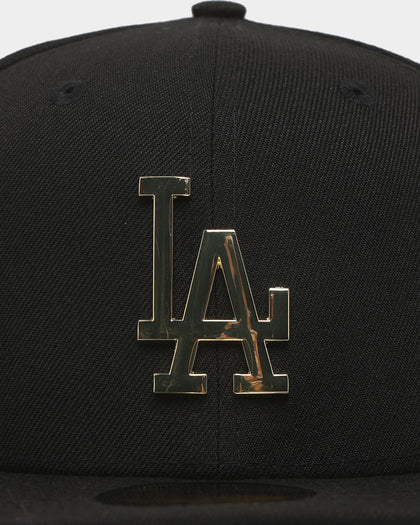 New Era Los Angeles Dodgers  'Metal Badge' 59FIFTY Fitted Black/Gold Metal