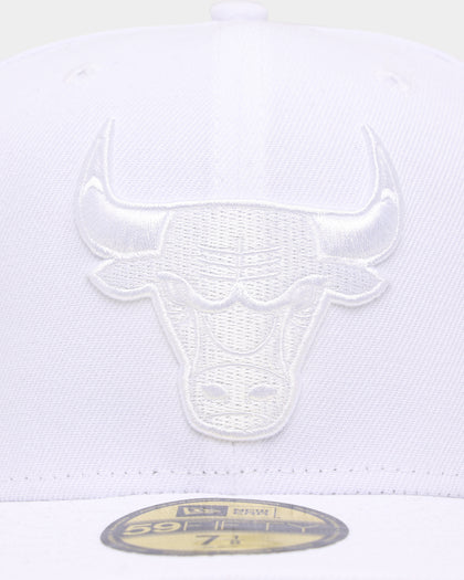 New Era Chicago Bulls 'White On White' 59FIFTY Fitted White/White