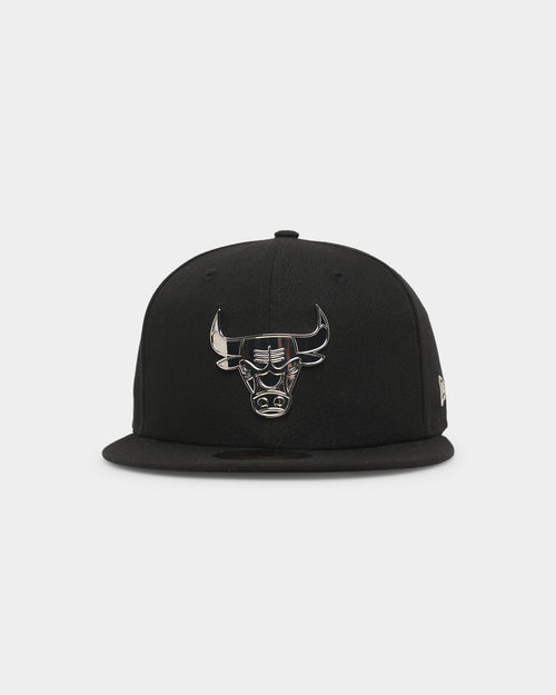 New Era Chicago Bulls 'Metal Badge' 59FIFTY Fitted Black/Silver