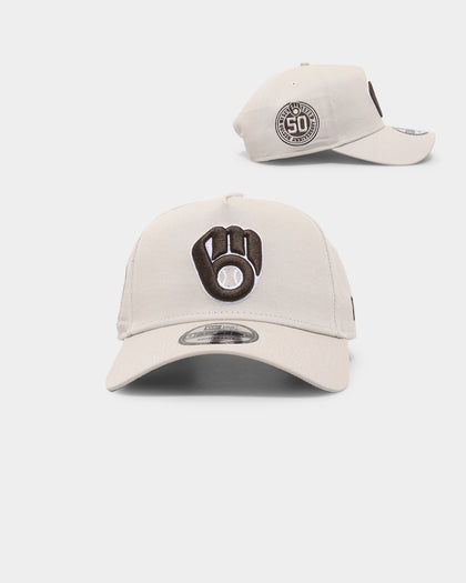 New Era Milwaukee Brewers 'Oat Mocha' 9FORTY A-Frame Snapback Stone