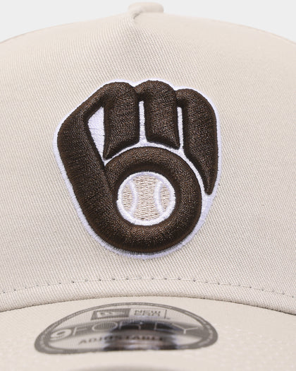 New Era Milwaukee Brewers 'Oat Mocha' 9FORTY A-Frame Snapback Stone