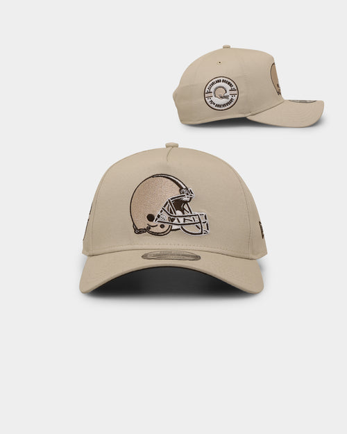 New Era Cleveland Browns 'Oat Mocha' 9FORTY A-Frame Snapback Stone
