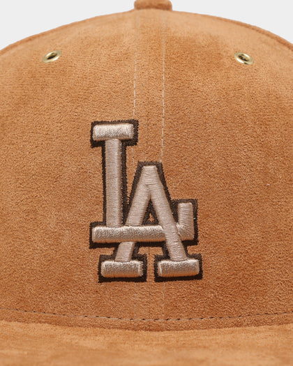 New Era Los Angeles Dodgers 'Wheat/Brown/Gold' Suede 59FIFTY Fitted Wheat