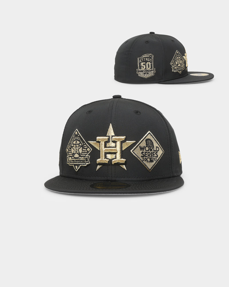 New Era Houston Astros 'Black Gold Multi Prolight' World Series 59FIFTY Fitted Black/Gold - Size 758