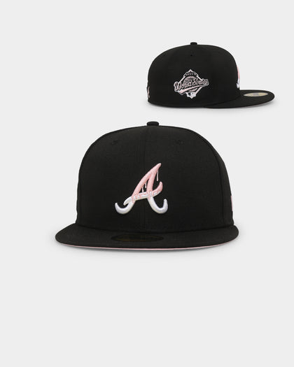 New Era Atlanta Braves 'Pink Drip' 59FIFTY Fitted Black