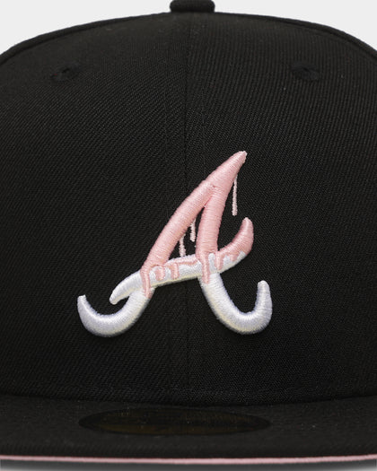 New Era Atlanta Braves 'Pink Drip' 59FIFTY Fitted Black