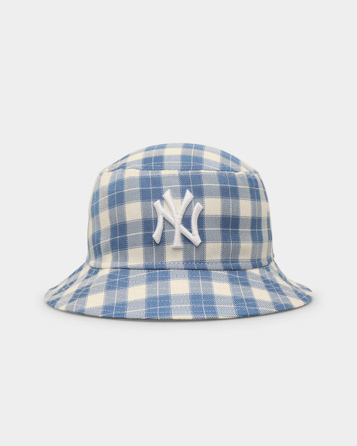 New Era New York Yankees 'Plaid' Bucket Hat Blue+