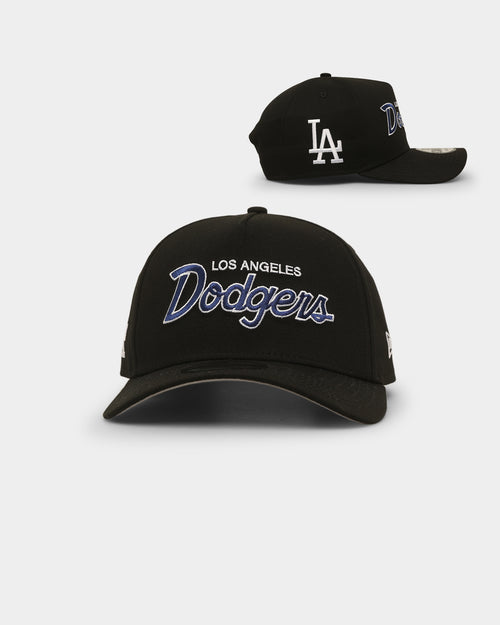 New Era Los Angeles Dodgers 'Team Script' 9FORTY A-Frame Snapback Black