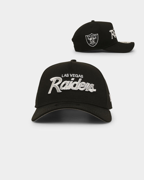 New Era Las Vegas Raiders 'Team Script' 9FORTY A-Frame Snapback Black