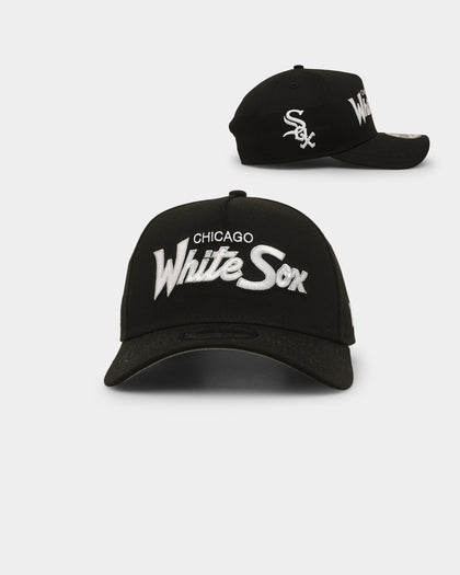 New Era Chicago White Sox 'Team Script' 9FORTY A-Frame Snapback Black