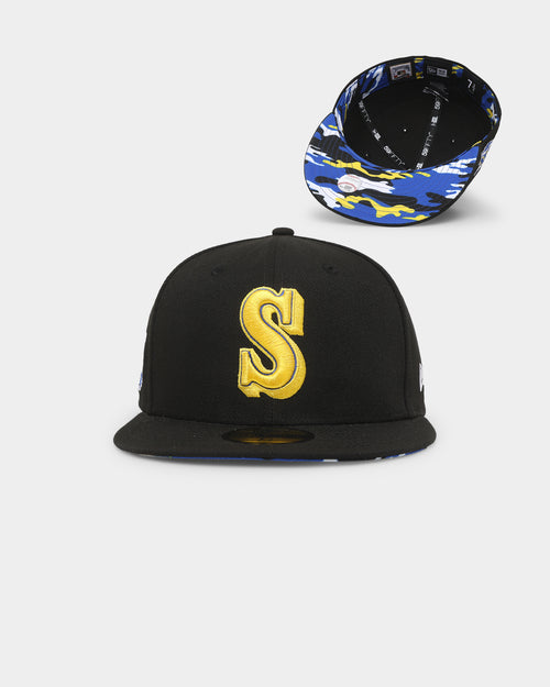 New Era Seattle Mariners 'Camo Underbrim' 59FIFTY Fitted Black